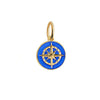 Gold Mini Royal Blue Enamel Compass Charm (SHIPS JUNE) - JET SET CANDY  (4440637898840)