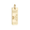Solid Gold Texas Charm, SAT San Antonio Luggage Tag - JET SET CANDY  (1720182964282)