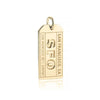 San Francisco California USA SFO Luggage Tag Charm Solid Gold