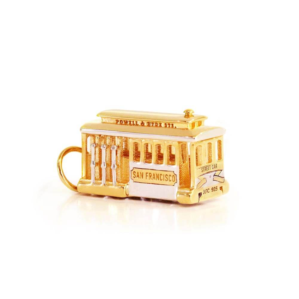 Gold San Francisco Trolley Charm (SHIPS JUNE) - JET SET CANDY  (1720175722554)