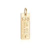 San José Costa Rica SJO Luggage Tag Charm Gold