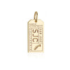 San Jose California USA SJC Luggage Tag Charm Solid Gold