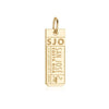 San José Costa Rica SJO Luggage Tag Charm Solid Gold