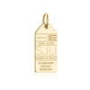 San Juan Puerto Rico SJU Luggage Tag Charm Gold