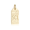 Gold Travel Charm, SCL Chile Luggage Tag - JET SET CANDY  (1720178901050)