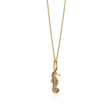 Seahorse Charm, Gold Mini