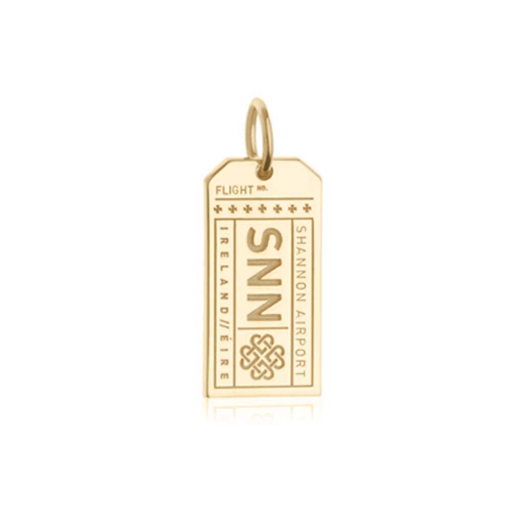 Gold Vermeil Ireland Charm, SNN Shannon Luggage Tag - JET SET CANDY  (1720195416122)