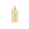 Shannon Ireland SNN Luggage Tag Charm Solid Gold