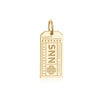 Gold Vermeil Ireland Charm, SNN Shannon Luggage Tag - JET SET CANDY  (1720195416122)