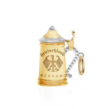 Beer Stein Charm Germany Gold