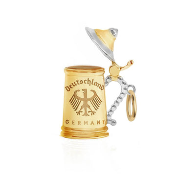 Beer Stein Charm Germany Solid Gold