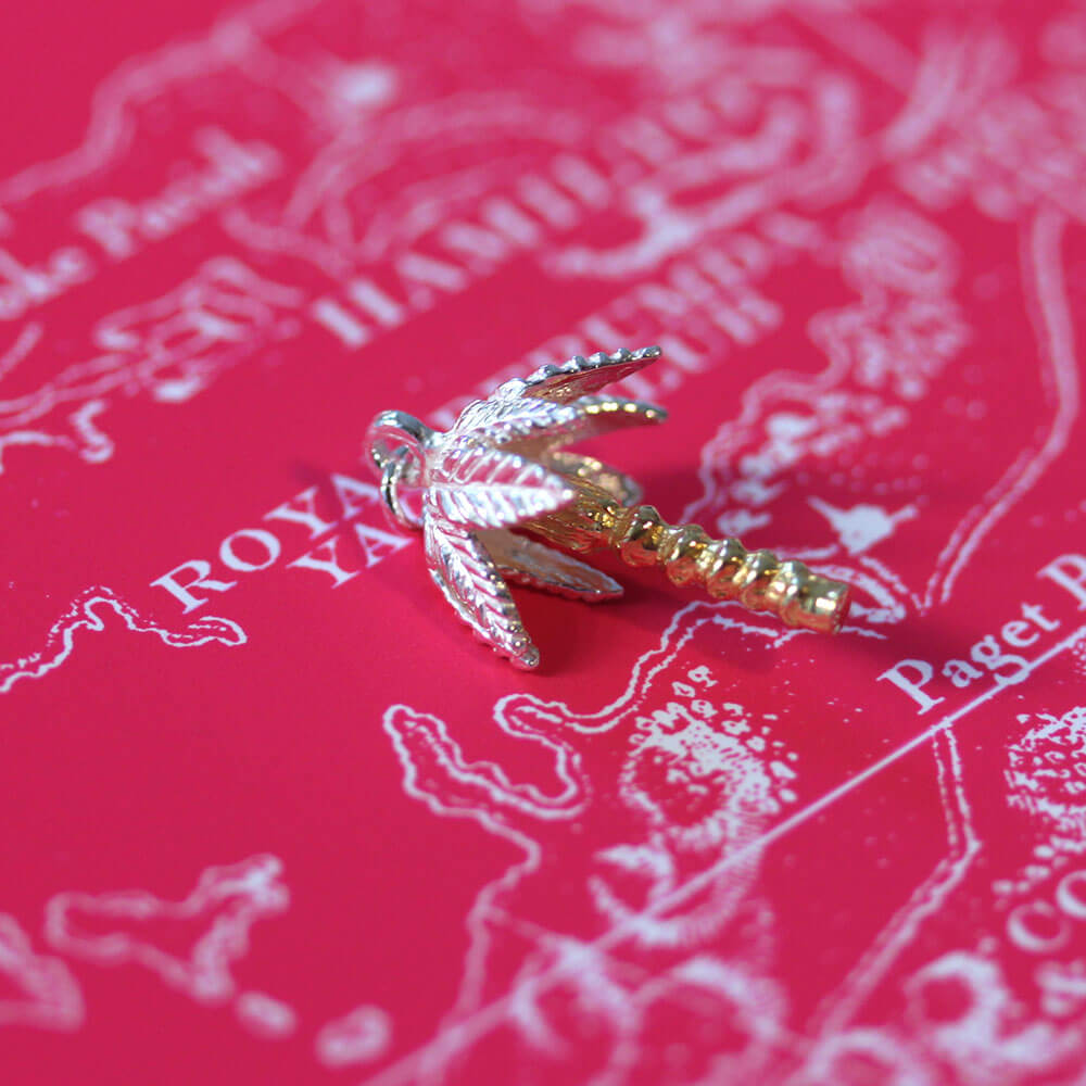 Palm Tree Charm, Two-Tone - JET SET CANDY  (1720177066042)