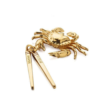 Solid Gold Singapore Chilli Crab and Chopsticks Charm