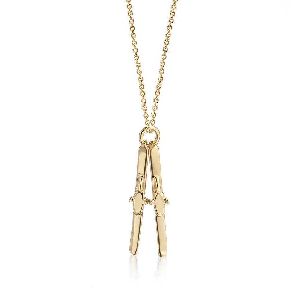 Gold Skis Charm (SHIPS JUNE) - JET SET CANDY  (1720177000506)