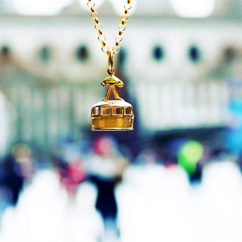 Gold Gondola Ski Charm - JET SET CANDY (1720177950778)