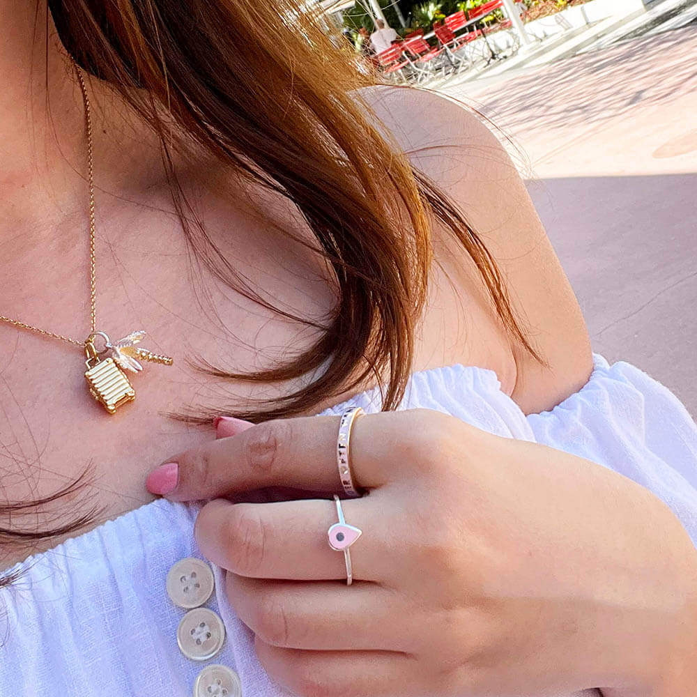 Silver Smart Suitcase Charm, Large - JET SET CANDY (7532598329592)