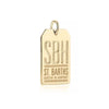 St Barths Caribbean SBH Luggage Tag Charm Gold