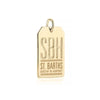 Gold St. Barths Charm, SBH Luggage Tag - JET SET CANDY  (2296751063098)