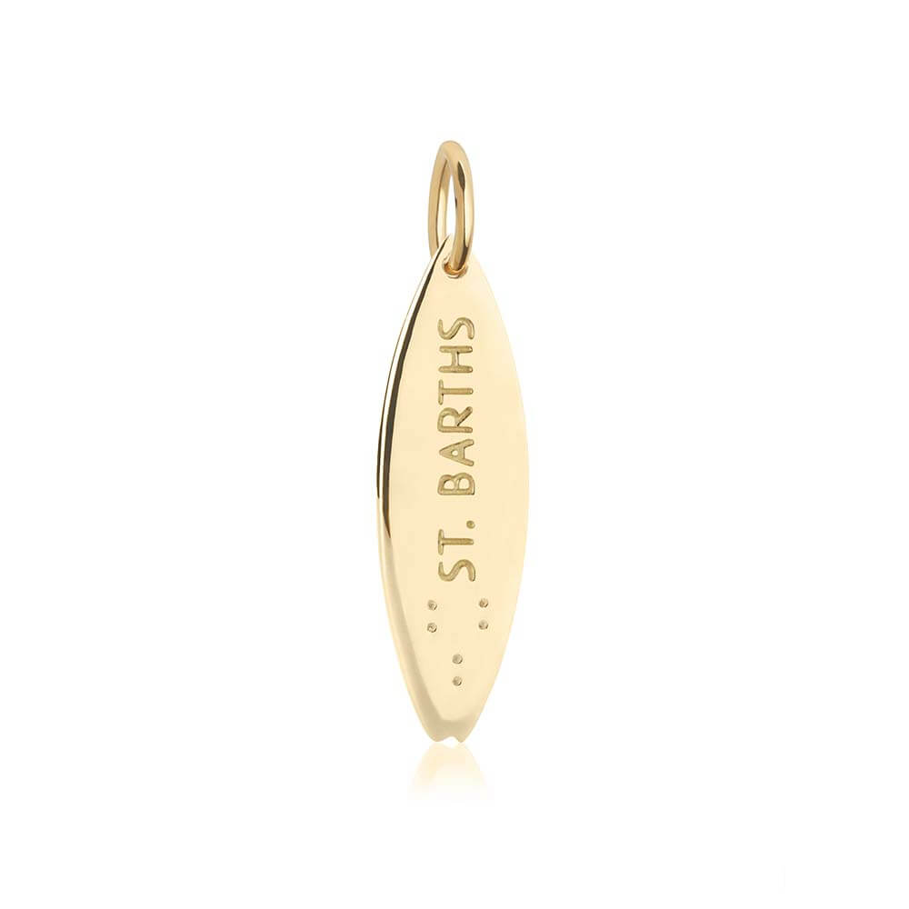 Gold Surfboard Charm, St. Barths - JET SET CANDY  (1720175296570)