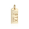 St. Croix Virgin Islands Caribbean STX Luggage Tag Charm Gold