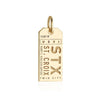 Solid Gold Caribbean Charm, STX St. Croix Luggage Tag - JET SET CANDY  (2457865584698)