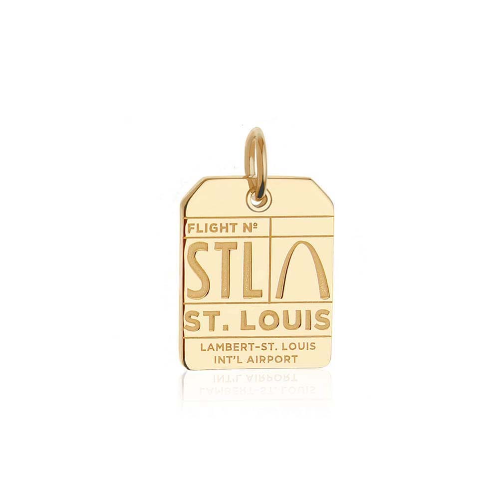Jet Set Candy St. Louis, Missouri Stl Luggage Tag Charm - Gold