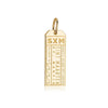 St Maarten Caribbean SXM Luggage Tag Charm Gold