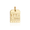 Solid Gold Caribbean Charm, STT St. Thomas Luggage Tag - JET SET CANDY  (1720187846714)