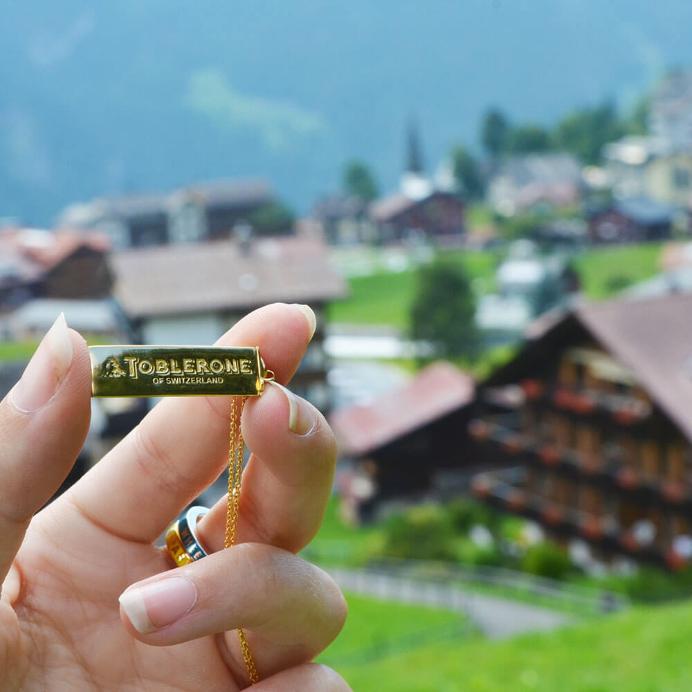 Gold Chocolate Charm, Swiss Toblerone (SHIPS JUNE) - JET SET CANDY  (1720177459258)