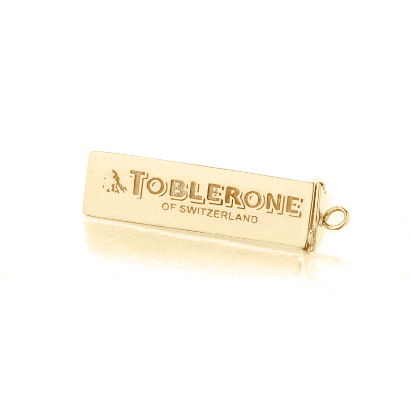 Gold Chocolate Charm, Swiss Toblerone - JET SET CANDY (1720177459258)