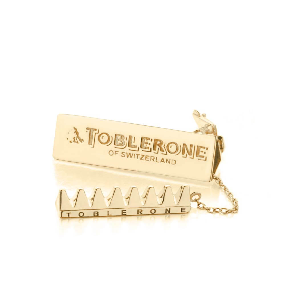 Gold Chocolate Charm, Swiss Toblerone (SHIPS JUNE) - JET SET CANDY  (1720177459258)