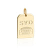 Solid Gold Australia Charm, SYD Sydney Luggage Tag (SHIPS JUNE) - JET SET CANDY  (1720190369850)