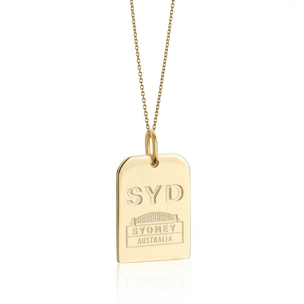 Gold Australia Charm, SYD Sydney Luggage Tag (SHIPS JUNE) - JET SET CANDY  (1720190369850)