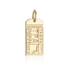Tampa Florida USA TPA Luggage Tag Charm Solid Gold