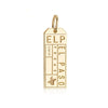 Solid Gold Texas Charm, ELP El Paso Luggage Tag - JET SET CANDY  (1720187289658)
