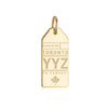 Toronto Canada YYZ Luggage Tag Charm Gold
