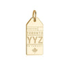 Solid Gold Canada Charm, YYZ Toronto Luggage Tag - JET SET CANDY  (1720182669370)