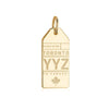 Gold Canada Charm, YYZ Toronto Luggage Tag - JET SET CANDY  (1720182669370)