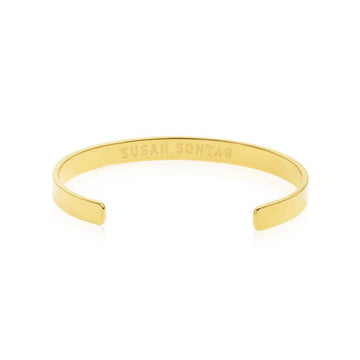I Haven't Been Everywhere But It's On My List Cuff, Gold