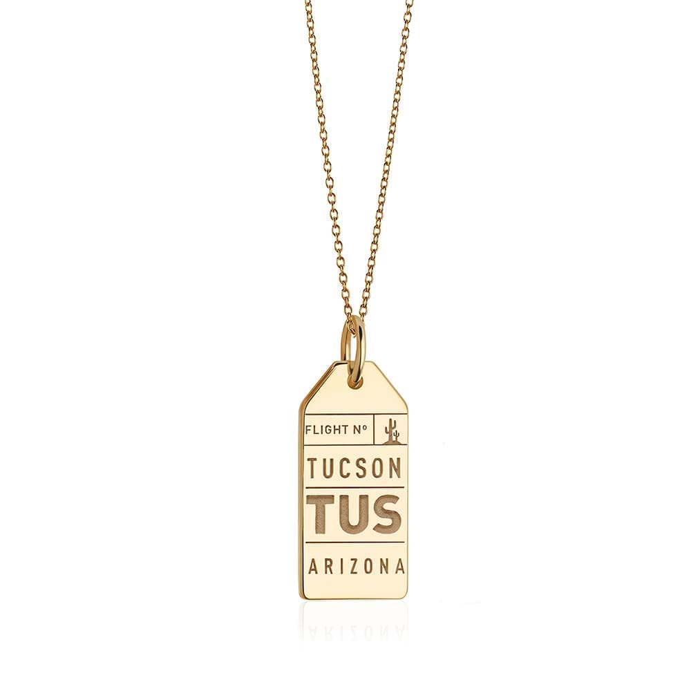 Solid Gold Tucson, Arizona TUS Luggage Tag Charm - JET SET CANDY (6930012307640)