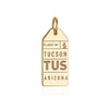 Solid Gold Tucson, Arizona TUS Luggage Tag Charm - JET SET CANDY  (4477293527128)