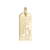 Turks and Caicos PLS Luggage Tag Charm Gold