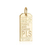 Solid Gold Turks and Caicos Charm, PLS Luggage Tag - JET SET CANDY  (1720190566458)