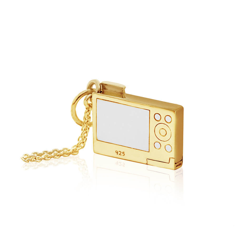 Solid Gold Camera Charm - JET SET CANDY (7535262466296)