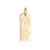 Vancouver Canada YVR Luggage Tag Charm Gold