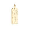 Solid Gold Canada Charm, YVR Vancouver Luggage Tag - JET SET CANDY  (1720181653562)