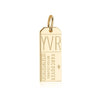 Gold Canada Charm, YVR Vancouver Luggage Tag - JET SET CANDY  (1720181653562)