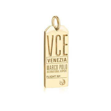 Venice Italy VCE Luggage Tag Charm Solid Gold