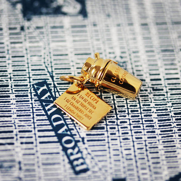 New York Cosmo Cocktail Charm Gold