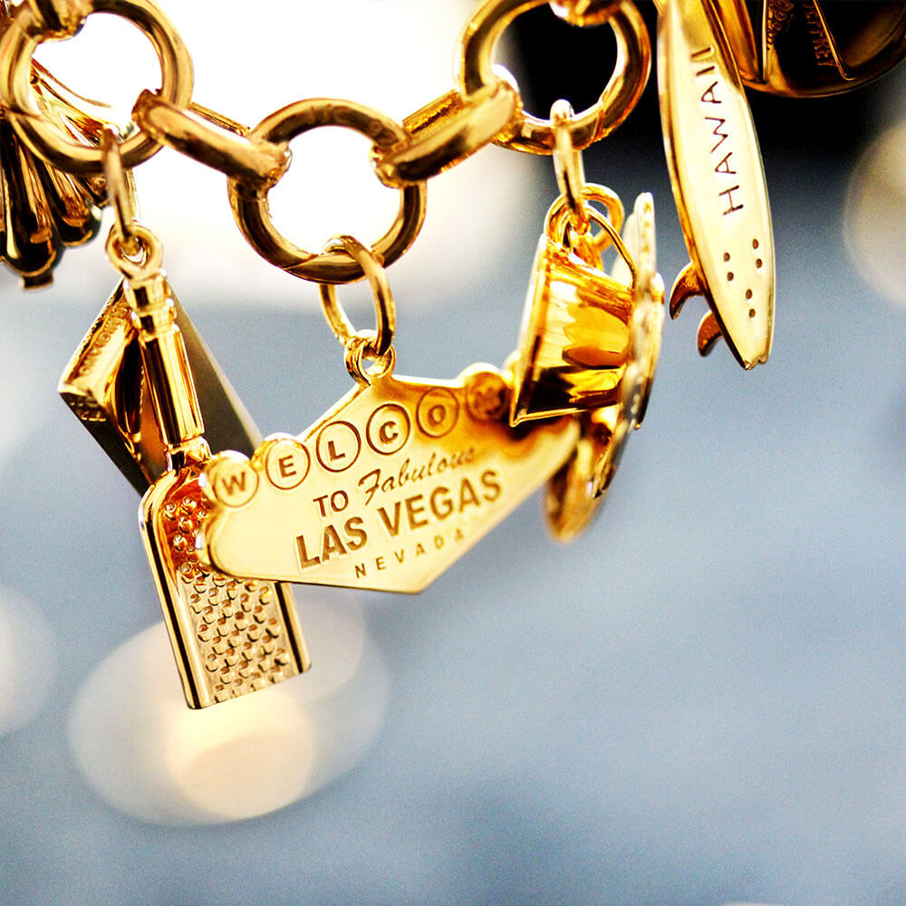 Gold Surfboard Charm, Hawaii - JET SET CANDY  (1720174542906)